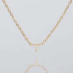 Maia Mini Initial Necklace -Prya Store Maia Mini Initial Necklace T2 gold PRYA
