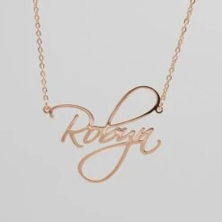 Milan Custom Name Necklace -Prya Store Milan Custom Name Necklace rose gold PRYA