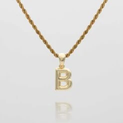 Mini Bubble Initial Necklace -Prya Store Mini Bubble Initial Necklace B gold PRYA