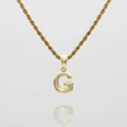 Mini Bubble Initial Necklace -Prya Store Mini Bubble Initial Necklace G gold PRYA