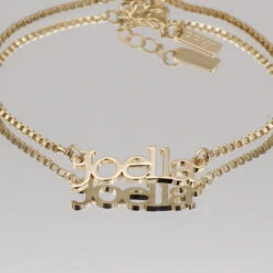 Monaco Custom Name Bracelet -Prya Store MonacoCustomNameBracelet2Gold PRYA