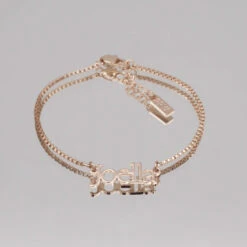 Monaco Custom Name Bracelet -Prya Store MonacoCustomNameBraceletRoseGold PRYA