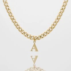 Mya Initial Necklace | Thick Cuban