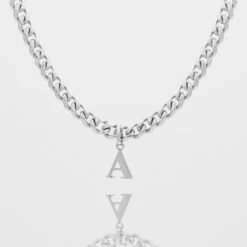 Prya Online Store -Prya Store MyaCubanInitialNecklace A 01 PRYA 3