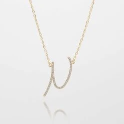 Sydney Initial Necklace -Prya Store N gold PRYA