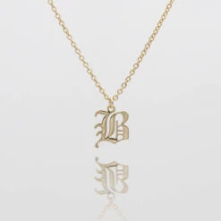 Old English Initial Necklace -Prya Store Old English Initial B 01 PRYA Edit 1bf26f85 95f5 49fc 8b6c 4f4a0d9d30bd