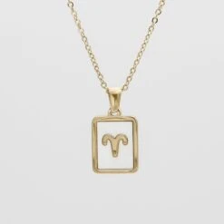 Opal Zodiac Symbol Necklace