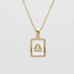 Opal Zodiac Symbol Necklace -Prya Store OpalZodiacnecklace Libra 01 PRYA