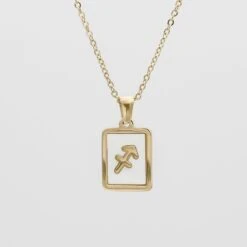 Opal Zodiac Symbol Necklace -Prya Store OpalZodiacnecklace Sagittarius 01 PRYA