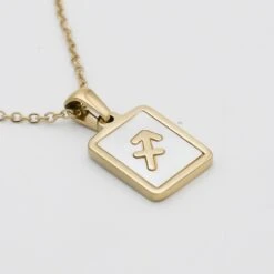 Opal Zodiac Symbol Necklace -Prya Store OpalZodiacnecklace Sagittarius 02 PRYA