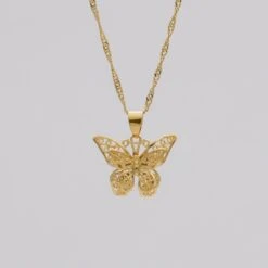 Butterfly Necklace | Gold