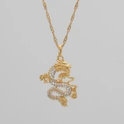 CZ Dragon Necklace