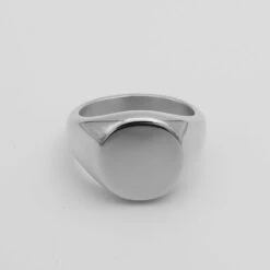 Classic Silver Signet Ring 8 Classic Silver Signet Ring -Prya Store P1250118 2