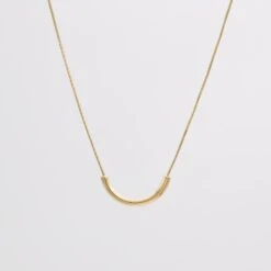 Cerys Crescent Bar Necklace -Prya Store P1260584 10