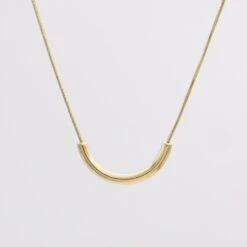 Cerys Crescent Bar Necklace