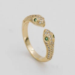 Sadie Double Snake Head Ring -Prya Store P1280301