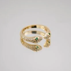 Sadie Double Snake Head Ring -Prya Store P1280415