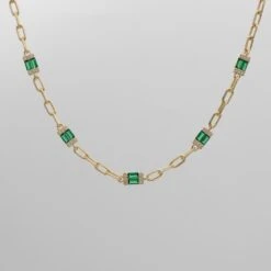Jenna Emerald Stone Necklace