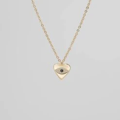 Horus Eye Heart Necklace -Prya Store P1290149