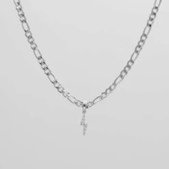 ICY Lightning Bolt Figaro Necklace -Prya Store P1290311 2