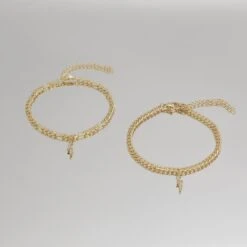 ICY Lightning Bolt Figaro Anklet -Prya Store P1290351 4d517de1 631d 4cec bd38 20f3c232263d