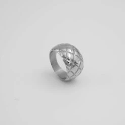 Kara Dome Ring | Silver -Prya Store P1290551 3