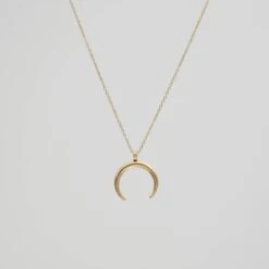 Crescent Moon Necklace -Prya Store P1290592 3