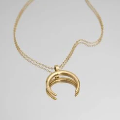 Crescent Moon Necklace -Prya Store P1290597