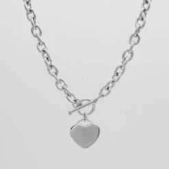 Hayley Heart T-Bar Necklace -Prya Store P1300578 2