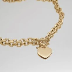 Hayley Heart T-Bar Necklace -Prya Store P1300581