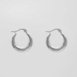 Lina Hoop Earrings | Silver