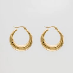 Lina Hoop Earrings | Gold -Prya Store P1310587