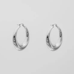 Lina Hoop Earrings | Silver -Prya Store P13105951