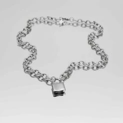 Chunky Lock Necklace -Prya Store P1310675 2