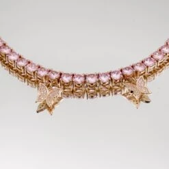 Icy Butterfly Choker (Pink CZ) | PRYA™ -Prya Store P1330956