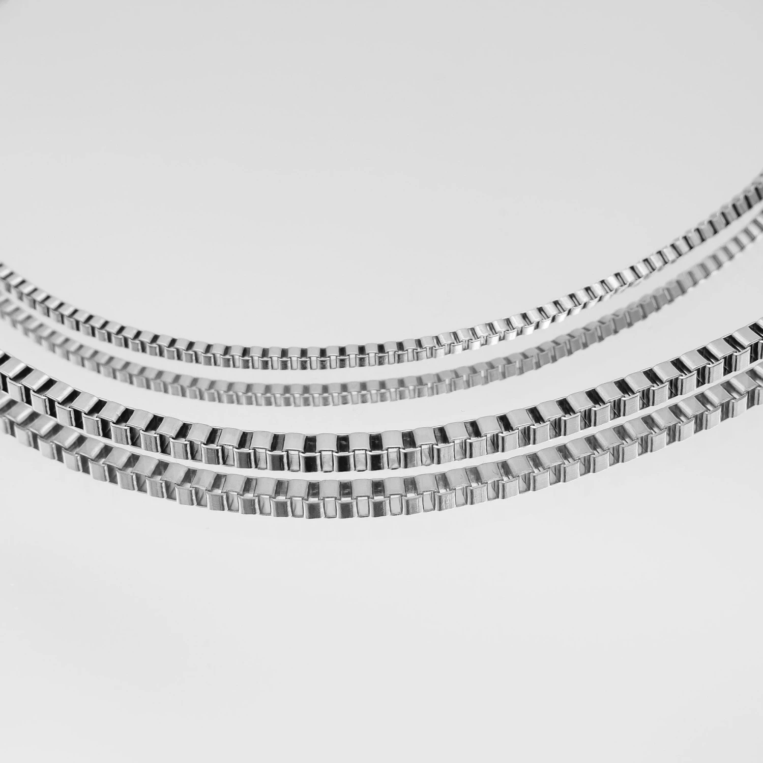 Box Chain Necklace | Silver 6 Box Chain Necklace | Silver - Image 6