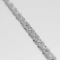 Flat Rope Link Chain | Silver -Prya Store P1340025 2