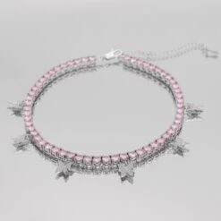Icy Butterfly Choker (Pink CZ) | PRYA™ -Prya Store P1340067