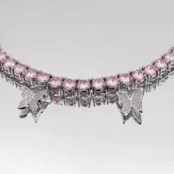 Icy Butterfly Choker (Pink CZ) | PRYA™ -Prya Store P1340072