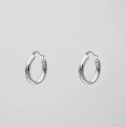 Classic Silver Filled Hoops -Prya Store P13401081
