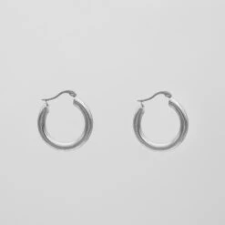 Classic Silver Filled Hoops -Prya Store P13401111