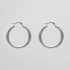 Classic Silver Filled Hoops -Prya Store P134011721