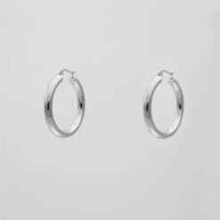 Classic Silver Filled Hoops -Prya Store P13401251