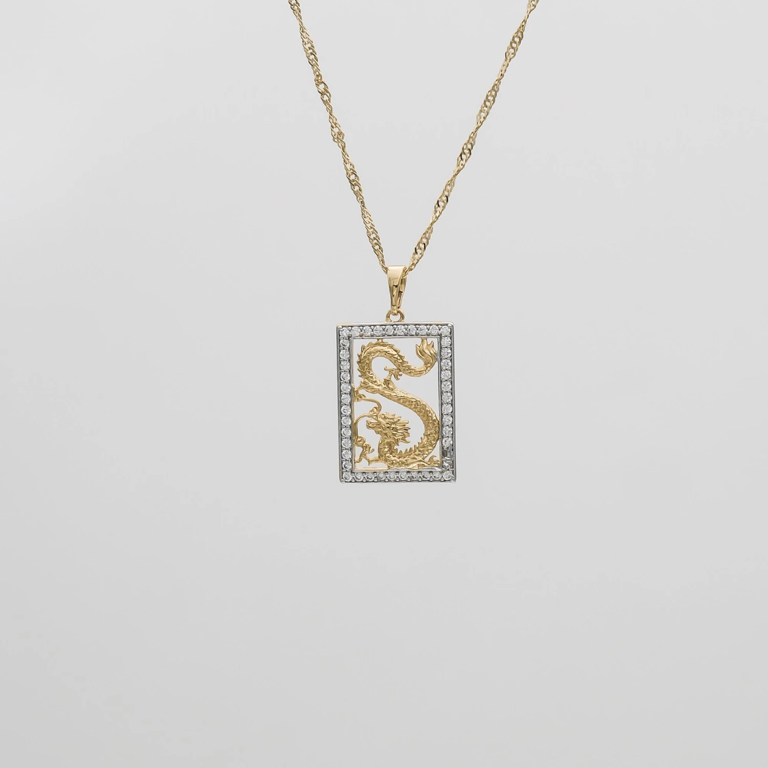 Dragon Tablet CZ Necklace 6 Dragon Tablet CZ Necklace - Image 6