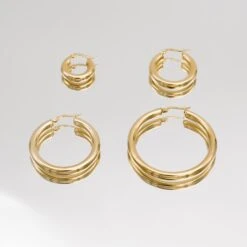 Classic Gold Filled Hoops -Prya Store P1340305
