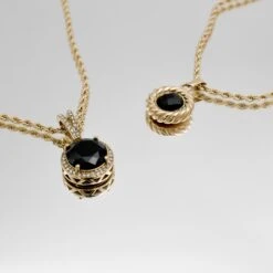 Clarissa Onyx Round Necklace -Prya Store P1370062