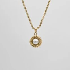 Esme Pearl Round Necklace -Prya Store P1370141