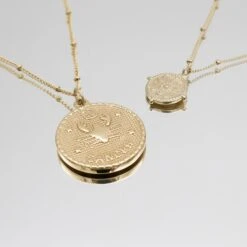 Zodiac Coin Necklace -Prya Store P1370205