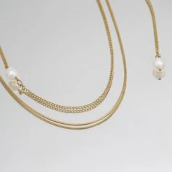 Grace Pearl Layered Necklace -Prya Store P1370279