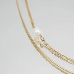 Grace Pearl Layered Necklace -Prya Store P1370282